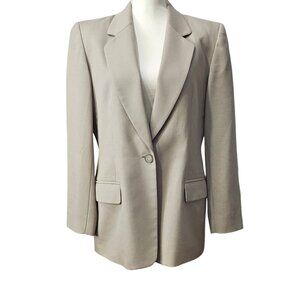 Pendleton Virgin Wool Single Breasted Lined Beige Blazer Suit Jacket